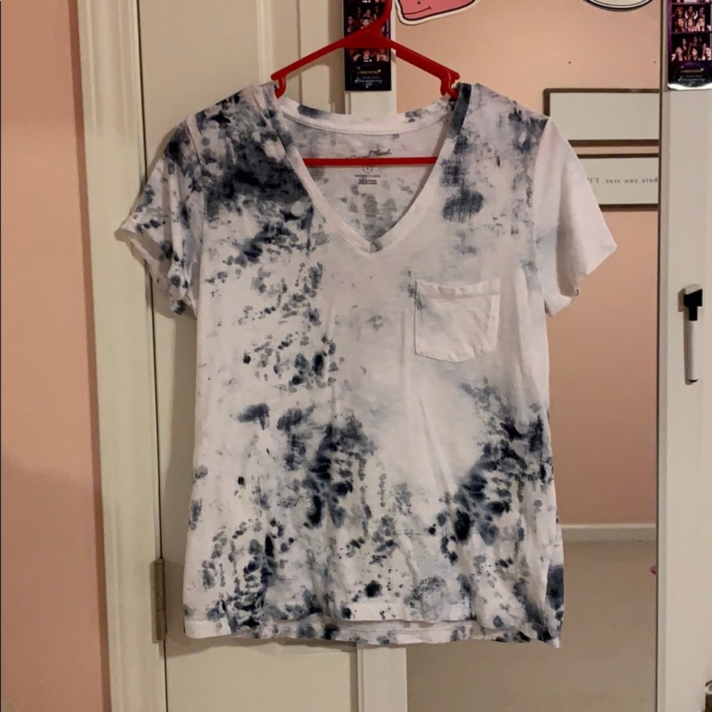 cute shirt with a tie dye spotted design